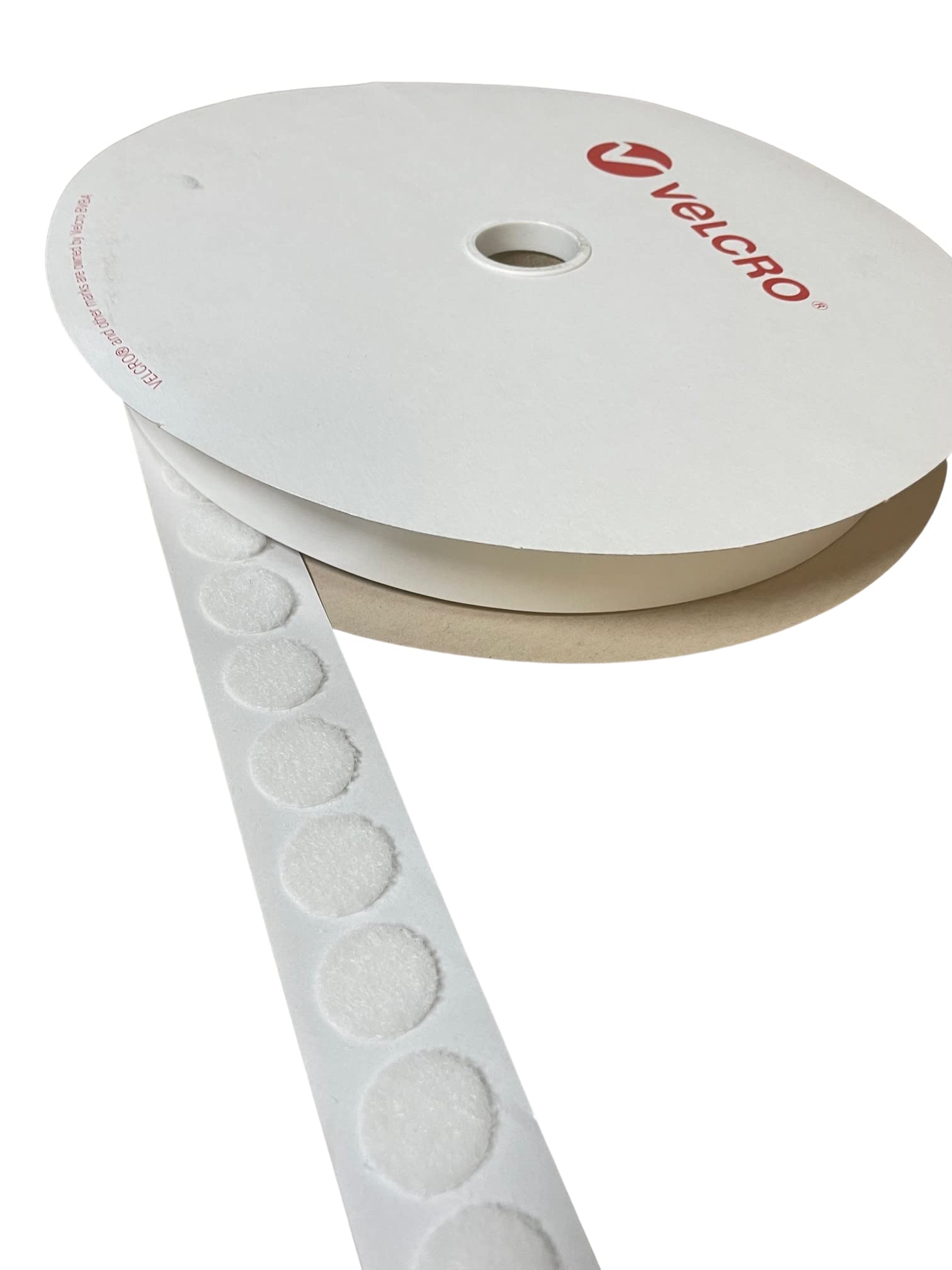 VELCRO® Marca White Stick On Coins Choice de gancho y bucle de 22 mm, almohadillas adhesivas de doble cara, monedas adhesivas, puntos adhesivos fuertes (1000 monedas (rollo completo))