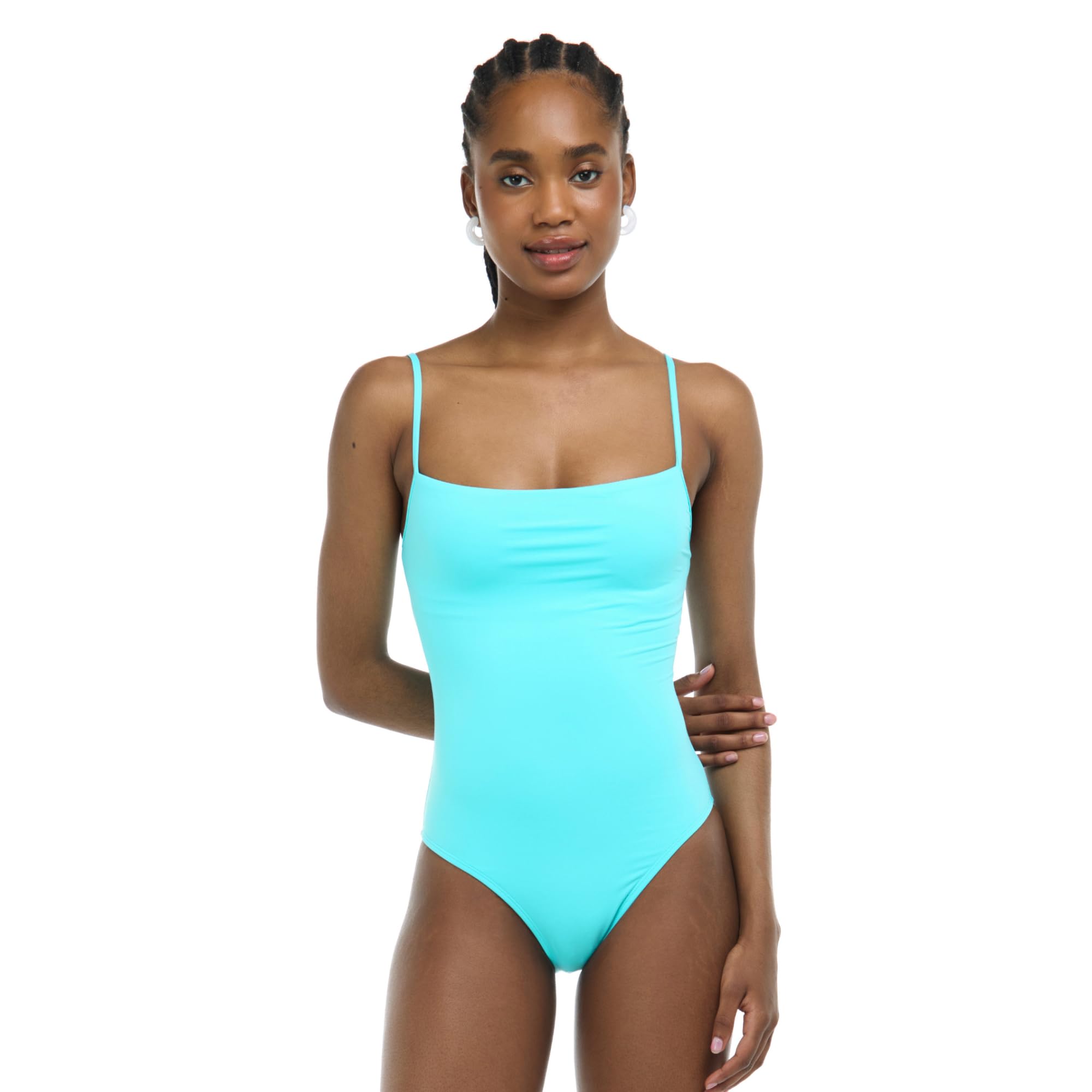 EIDON Women's Meredith One Piece Swimsuit with Contour Shelf Bra