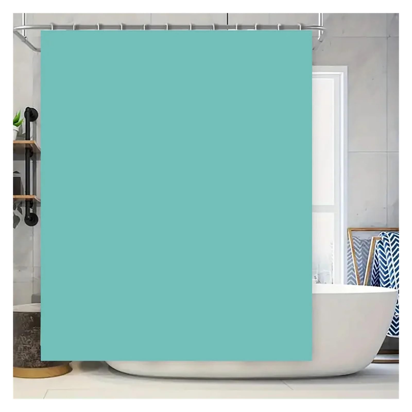 PIGENEQW Shower Liner Cloth Waterproof Thickened Shower Curtain Waterproof Suitable for Bathroom Decoration(150x180cm)