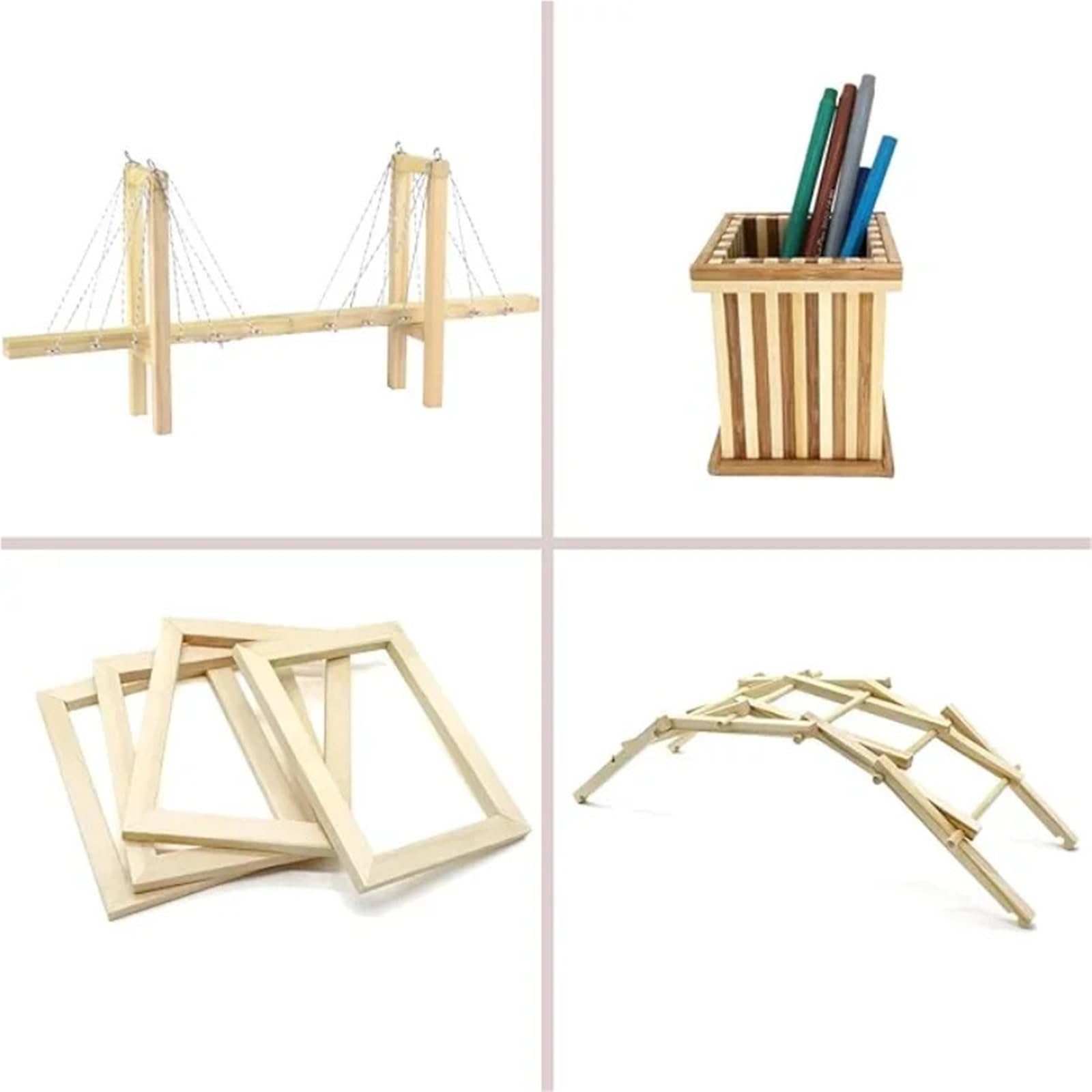 Batonnet En Bois Bâton Carré En Bois De Balsa, Bloc De Tiges De Cheville En Bois for La Fabrication De Modèles, 3x3.0mm 4x4mm 5x5mm De Long 200/300mm(8mmx20cm 60Pcs)
