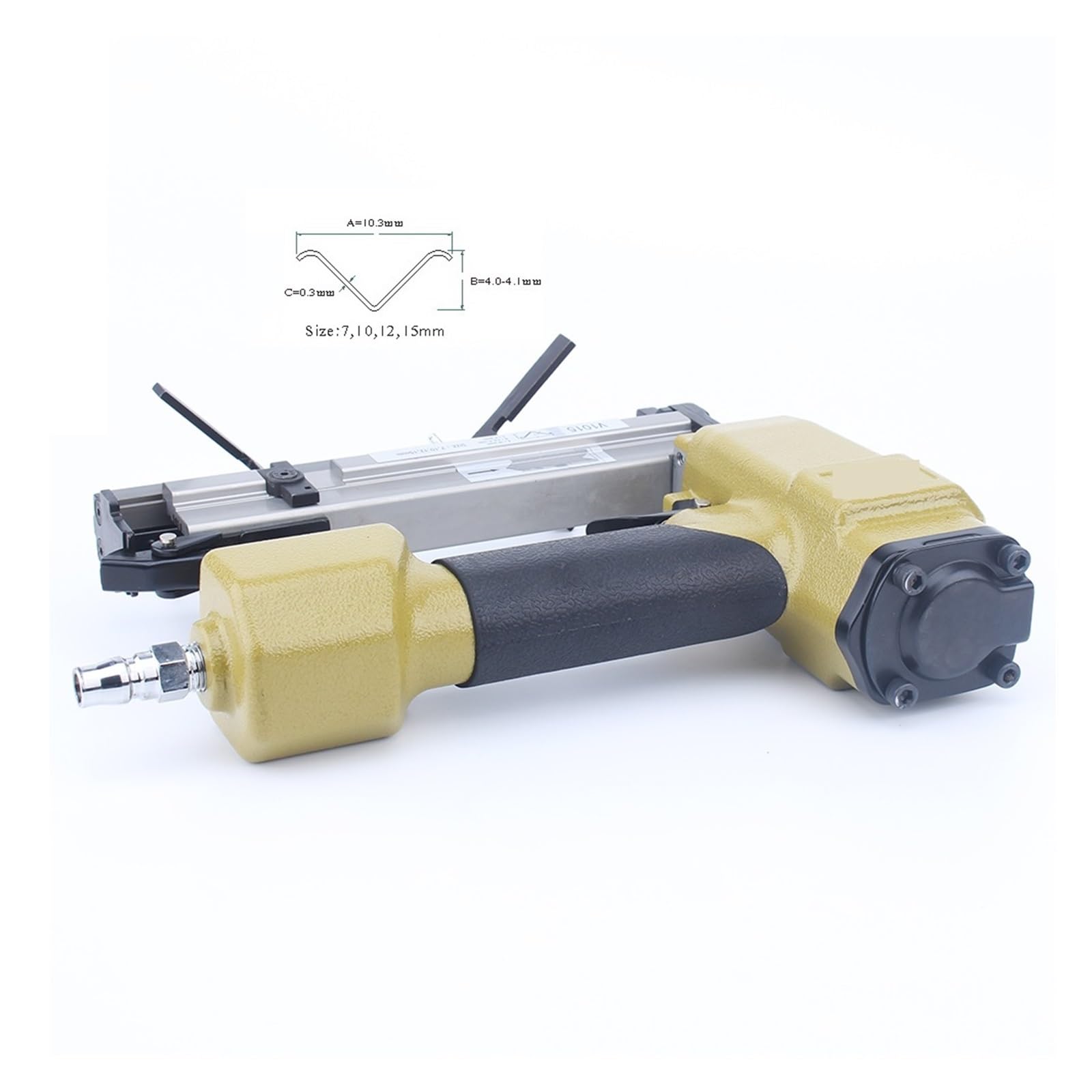 Meite V1015B Pneumatyczna Gwoździarka V Pistolet Do Gwoździ Typu V Zszywacz Owy 4 * 10,3 Mm 7-15 Mm Do precyzyjnego frezowania