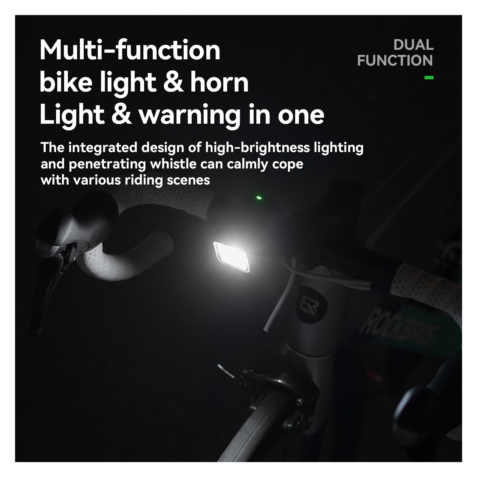 1 Mini Faro for Bicicleta Impermeable IPX6 de 450 lúmenes.