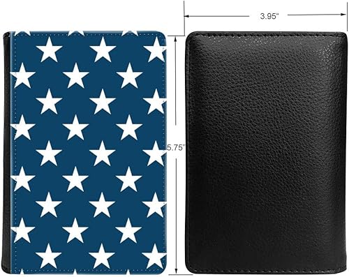 Miniatura 2 de PU Leather Passport Holder Travel Wallet RFID Blocking Card Case Cover With Unique Pattern (Stars pattern