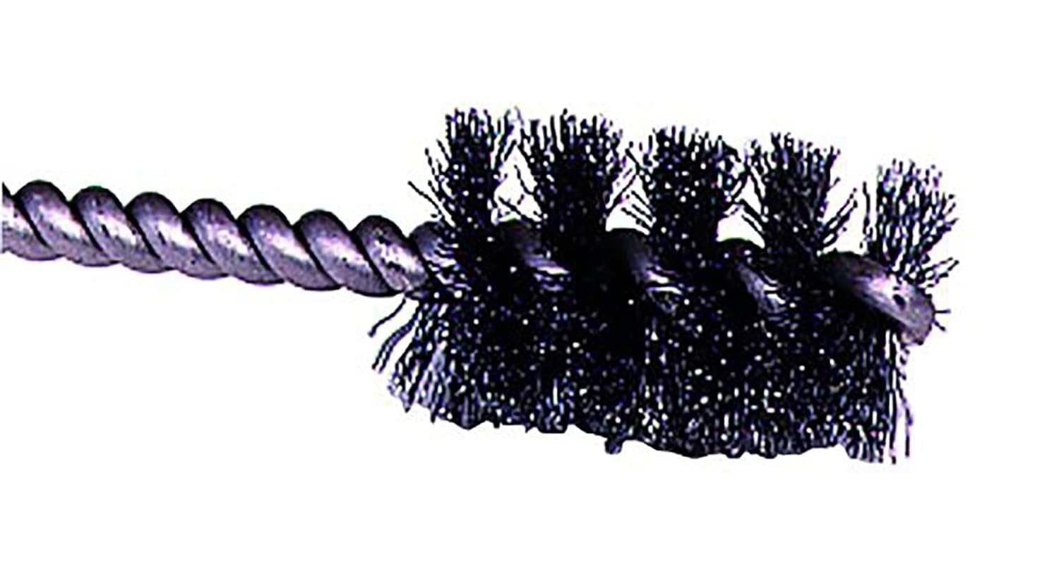 Weiler 21073 3/8" Power Tube Brush, .004" Steel Wire Fill, 1" Brush Length, Made in the USA (Pack of 10)