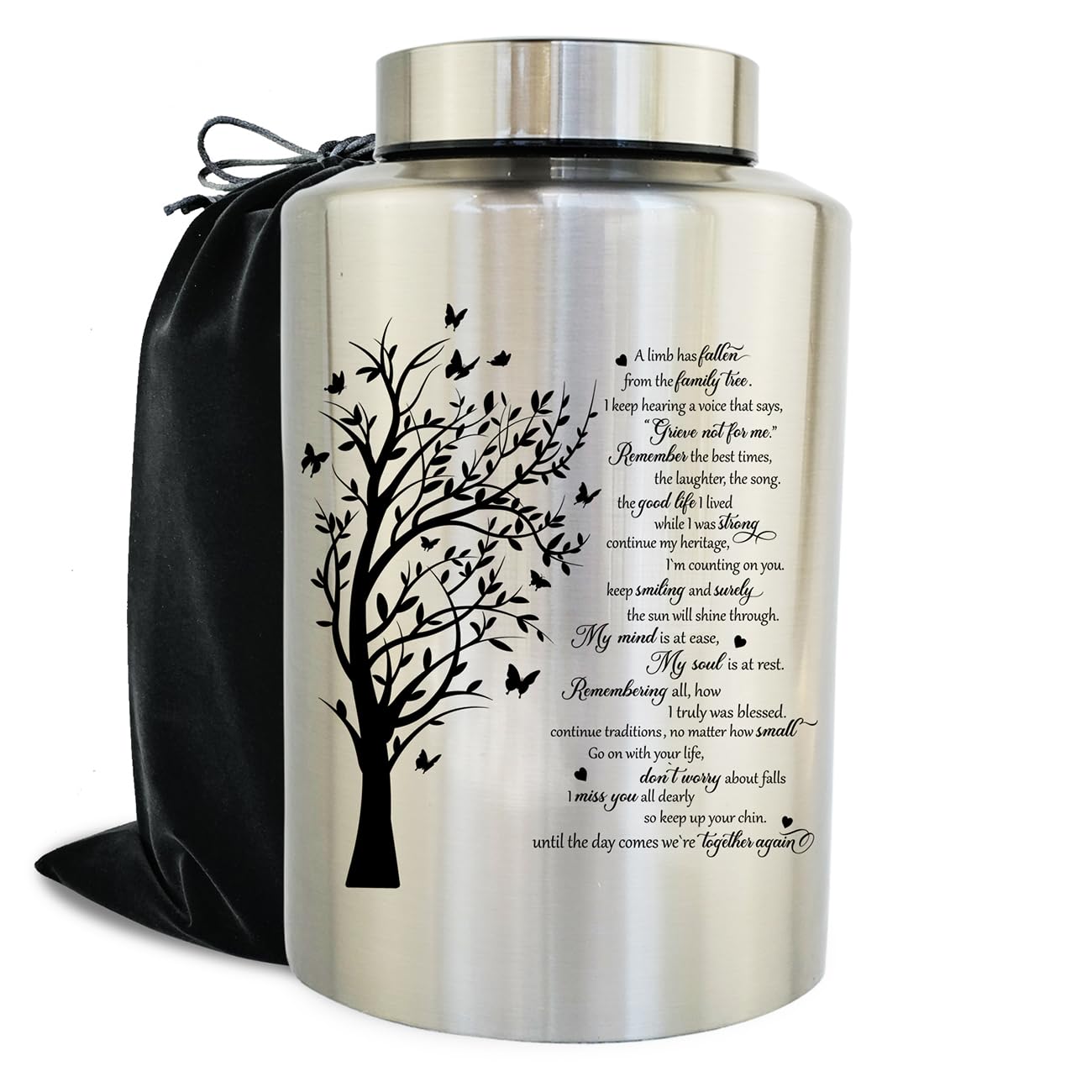 YYRaccoon Large Cremation Urns for Adult Human Ashes, Family Tree Pattern