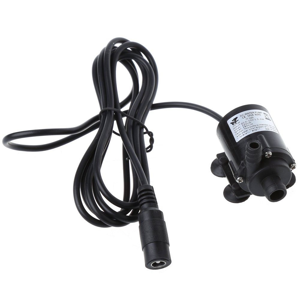fivekim Dc 12V Solar Power Hot Circulation Water Pump Brushless Motor Aquarium Pond Submersible 200L/H Female Water Pump