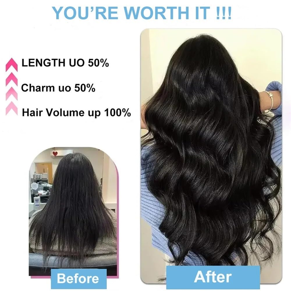 Nakładki na włosy dla kobiet 120G Klipsy do przedłużania włosów 8 szt./zestaw Długie proste przedłużki 18 klipsów Gruba peruka Messy Hair Bun Hairpiece(20inches)