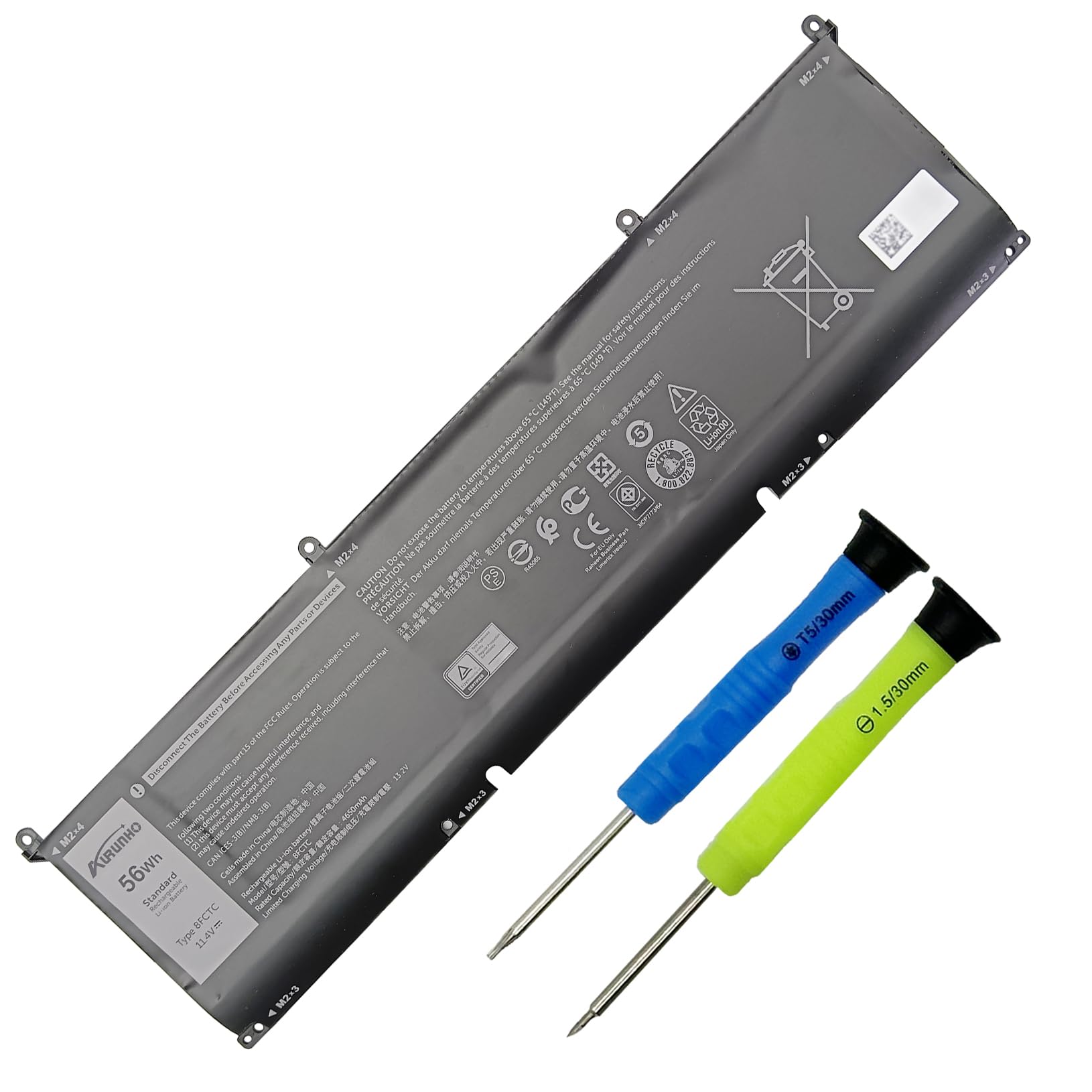 Amazon.com: AURUNHO 8FCTC 56Wh Battery Replacement for Dell