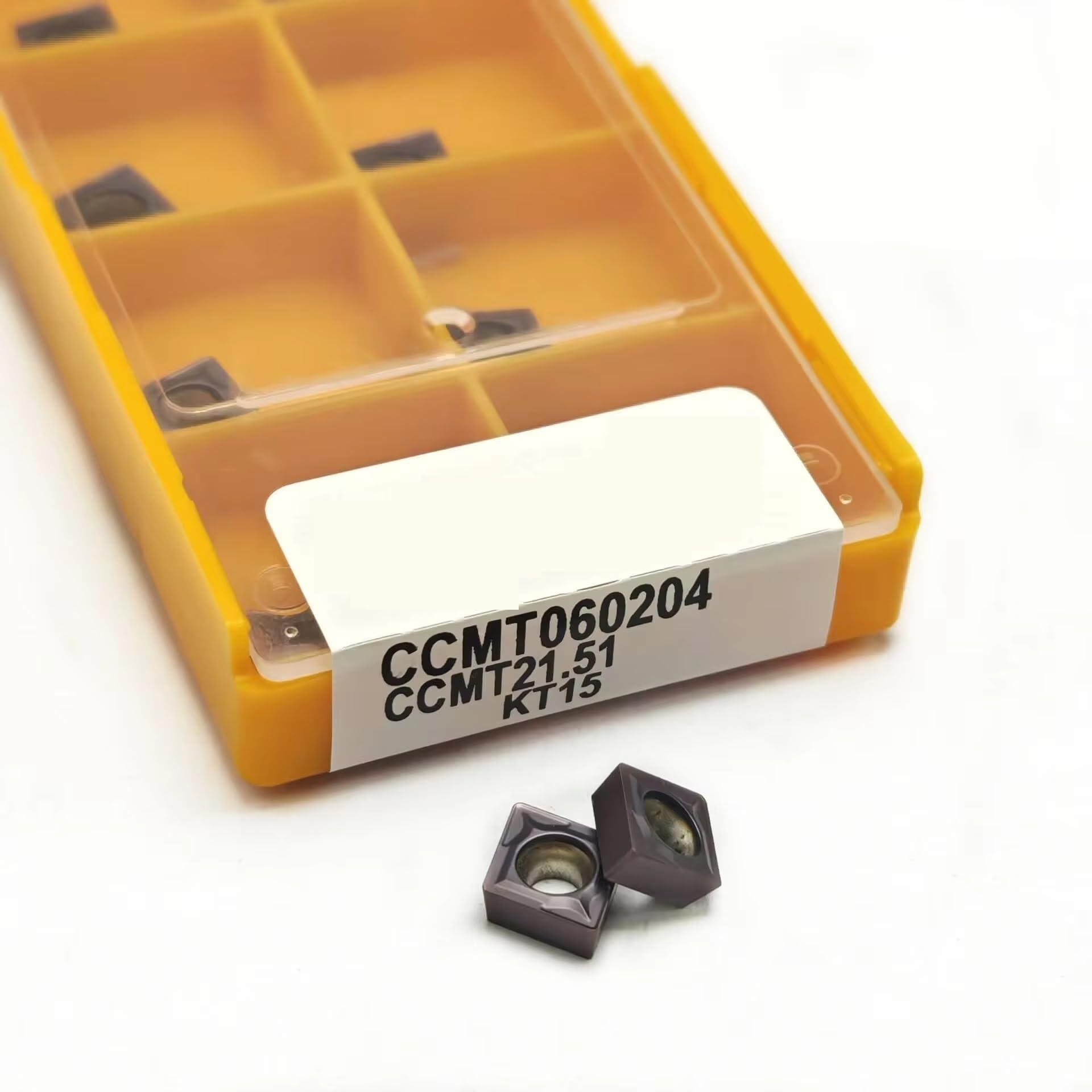 Inserción de carburo CCMT060204 KT15 para torno fresado CNC y herramientas de corte 10 uds