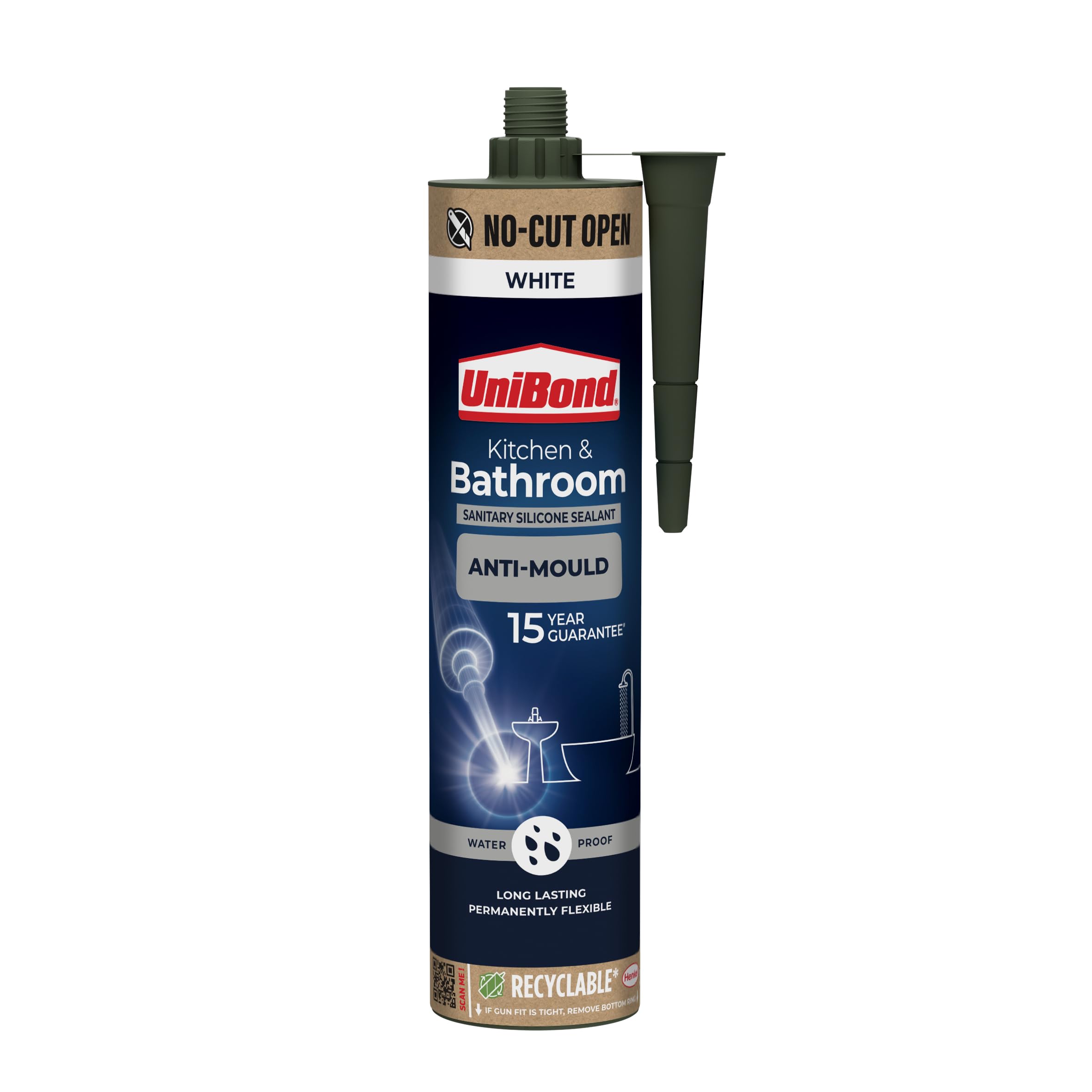 Unibond Kitchen and Bathroom Antimould Sealant - White