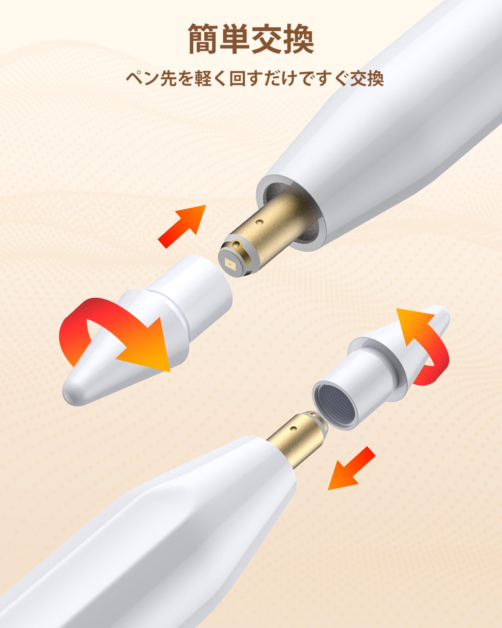 Link Dream Ulepszone końcówki zamienne kompatybilne z Apple Pencil 2. generacji/1. generacji, końcówki iPencil akcesoria do Apple Pencil 1/2/Pro/USB-C, iPad Pro/Air/Mini (5 sztuk, okrągłe)