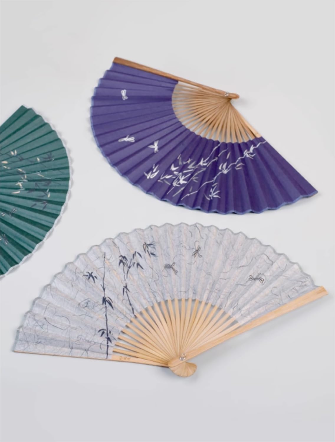 Abanico Plegable Chinese Abanico Japonés Abanico 1 Uds. Abanico Chino Vintage para Mujer Y Hombre, Ventilador Plegable Japonés Elegante Y Encantador, Amplia Gama De Usos Abanico de Mano(Blue)