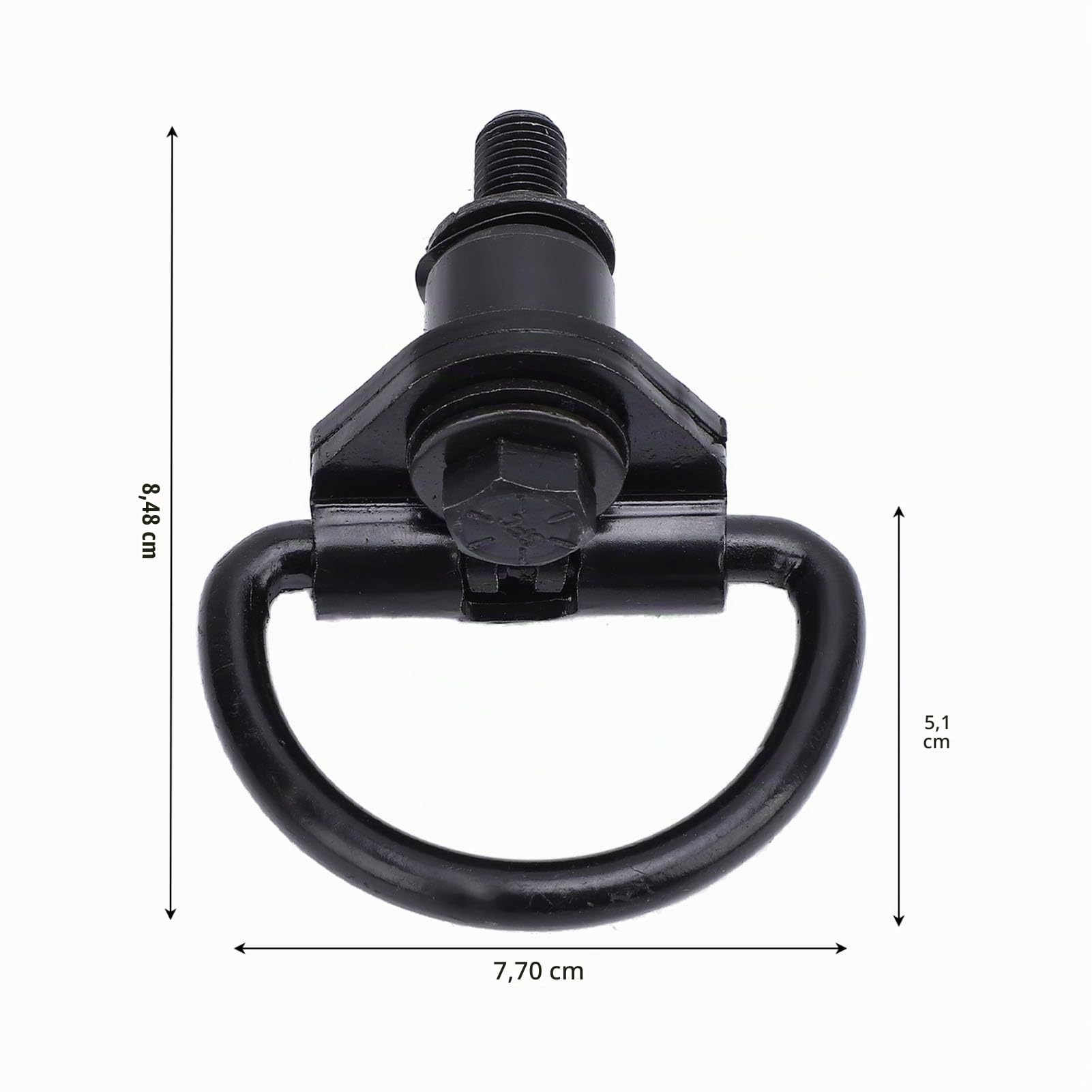 Fabater 6 Ganchos en D para Amarre de Carga, Furgonetas con Revestimiento Inoxidable de Acero Negro, Reemplazo Directo para Furgoneta de Carga Transit 150 250 350 2015 a 2024