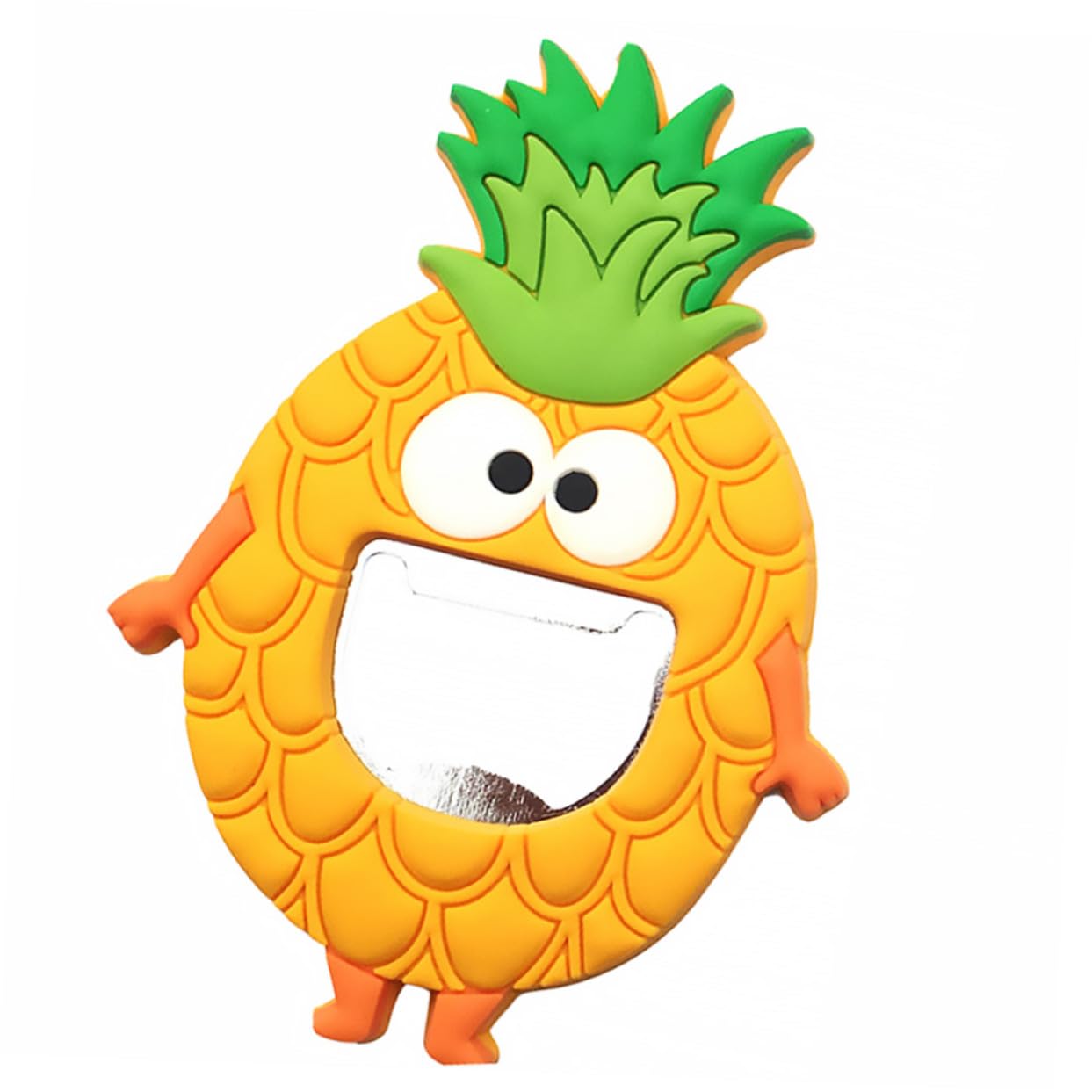 Aimant Réfrigérateur Créatif Ananas avec Décapsuleur Multifonction Décoration Maison et Bureau Aimant Pratique pour Surfaces Métalliques