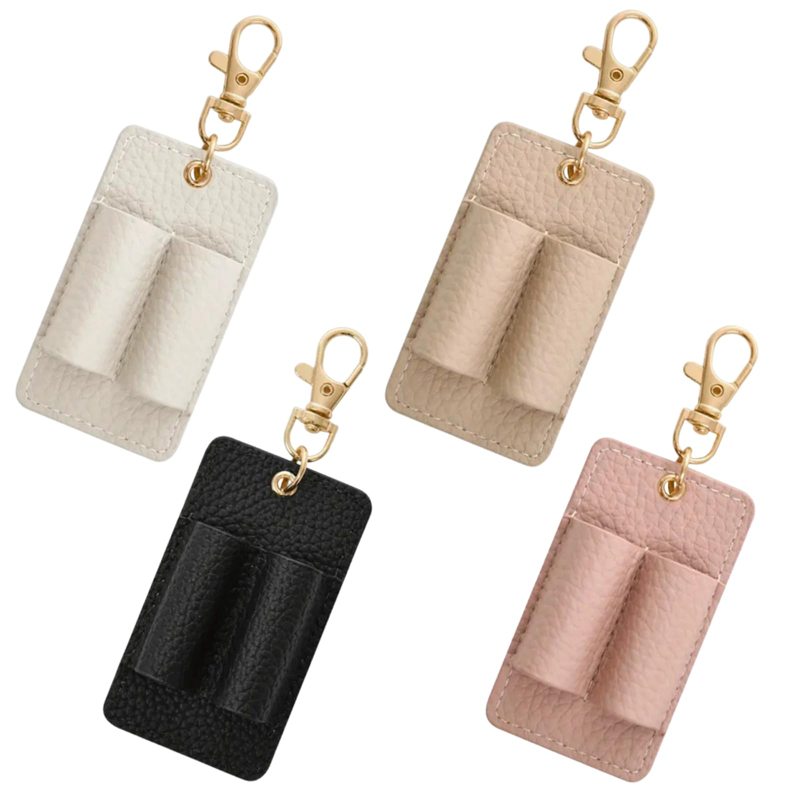 Double Hole Leather Pen Holder, Lanyard Pen Holder, 4 Pcs, 4 Color