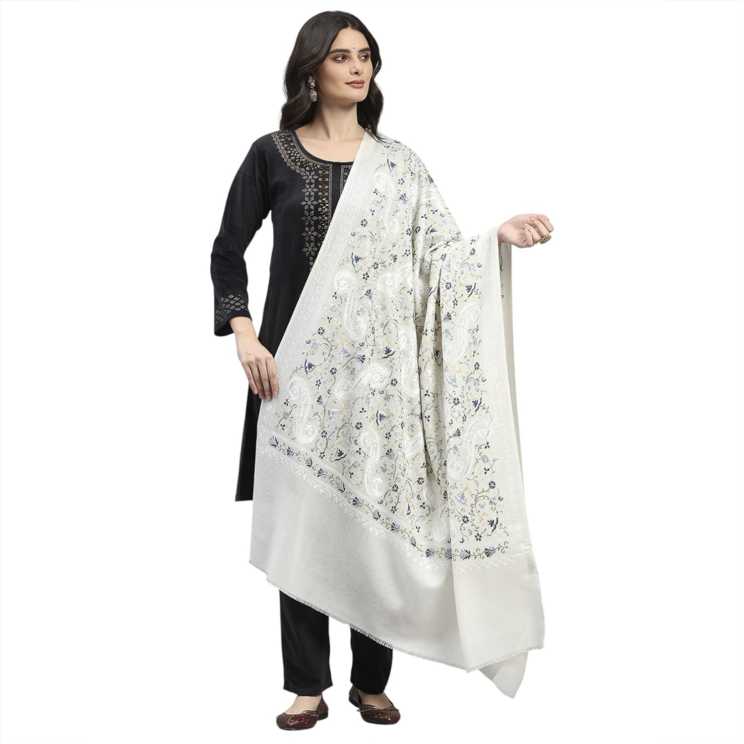 monte carlo Women’s Winter Shawl | Self Design Pattern | Cozy Warm | Stylish Fashionable Winter Accessory | Elegant Wrap For Women | Warm Stole for Ladies (Pack Of 1)-picture-37