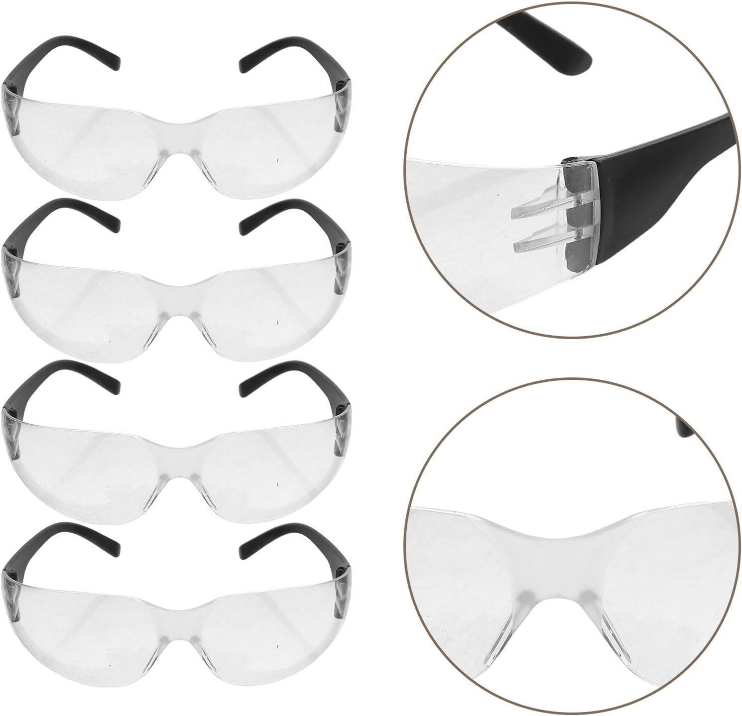 12pcs Safety Goggles Protective Glasses Anti Scratch Windproof Safety Eyewear Suitable for Experimental Scenarios and Scientific Exploration