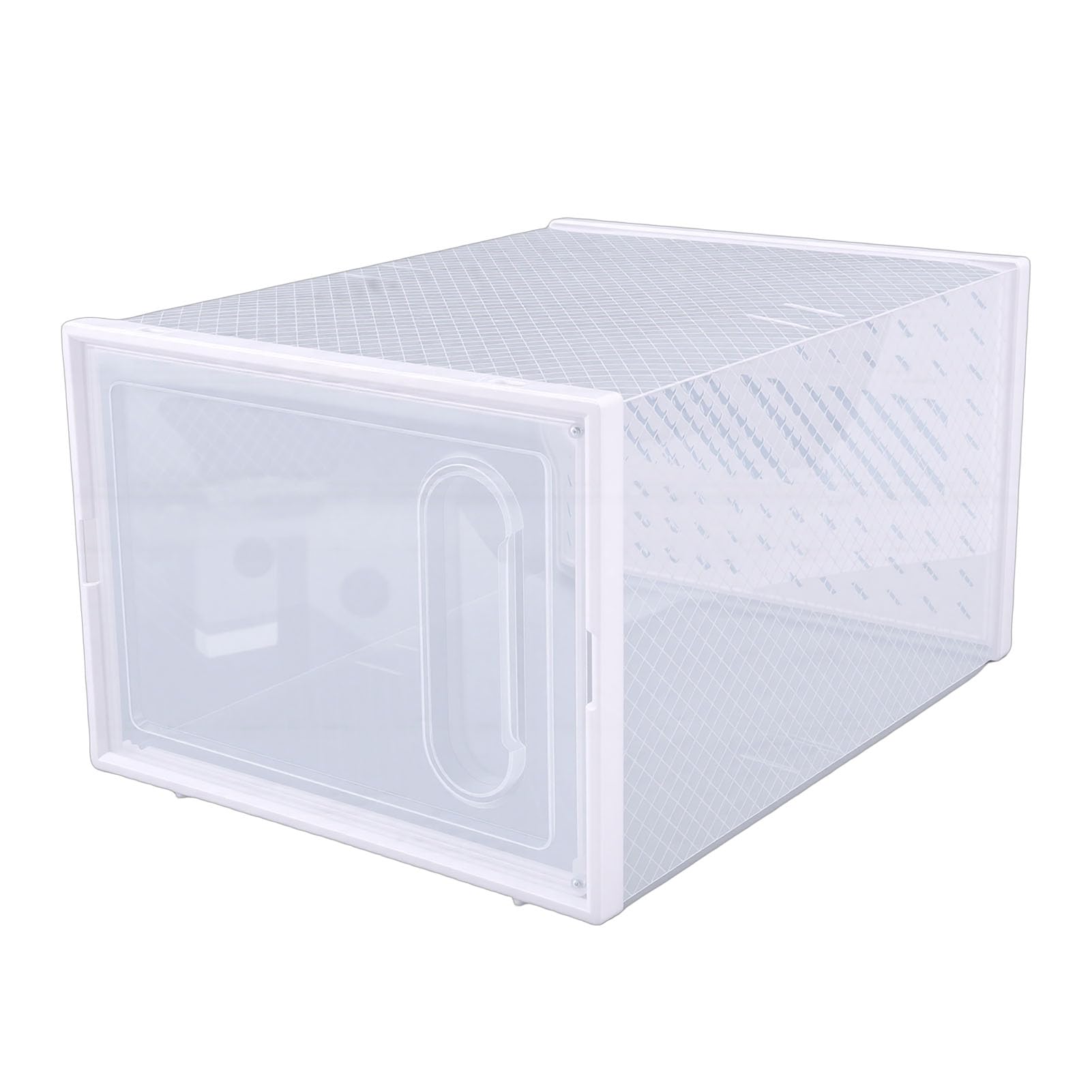Caja de Zapatos Transparente Grande con Puerta Magnética, Apilable