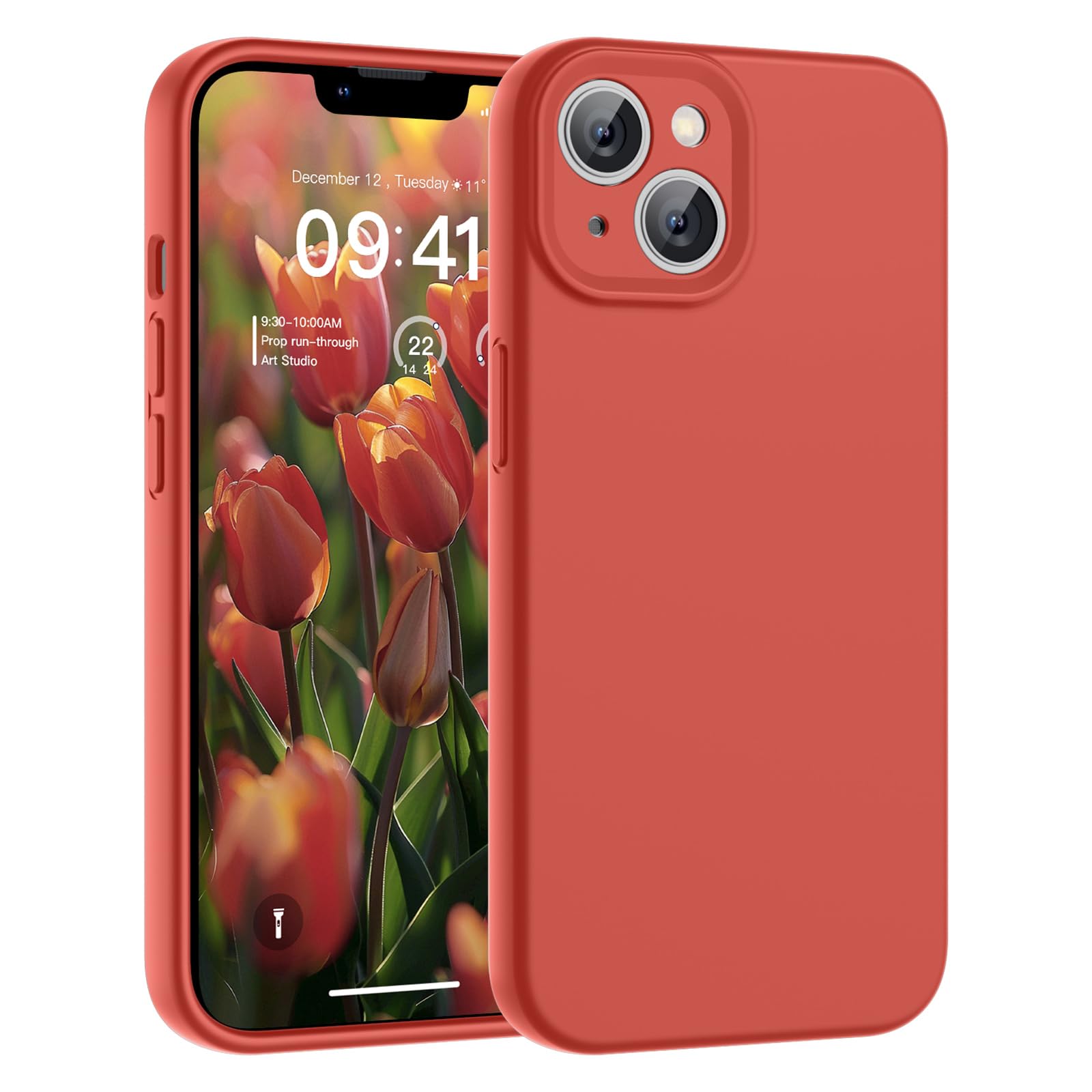 SUPFINE Designed for iPhone 15 Case,Premium Liquid Silicone with [Soft Anti-Scratch Microfiber Lining][Upgraded Camera Protection] Slim Shockproof