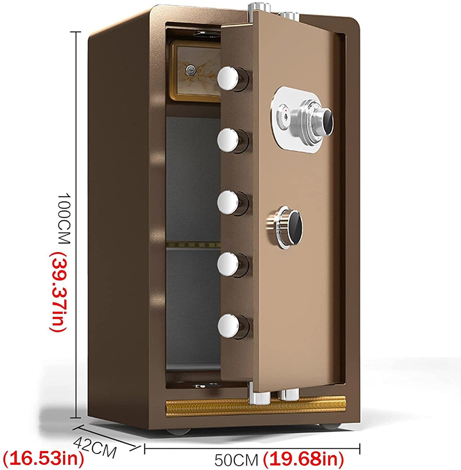 RLKHXBS Security Safe Lock with Key All-Metal Mechanical Password Cash, Jewelry Lockers,Anti-Smashing and ty Deposit