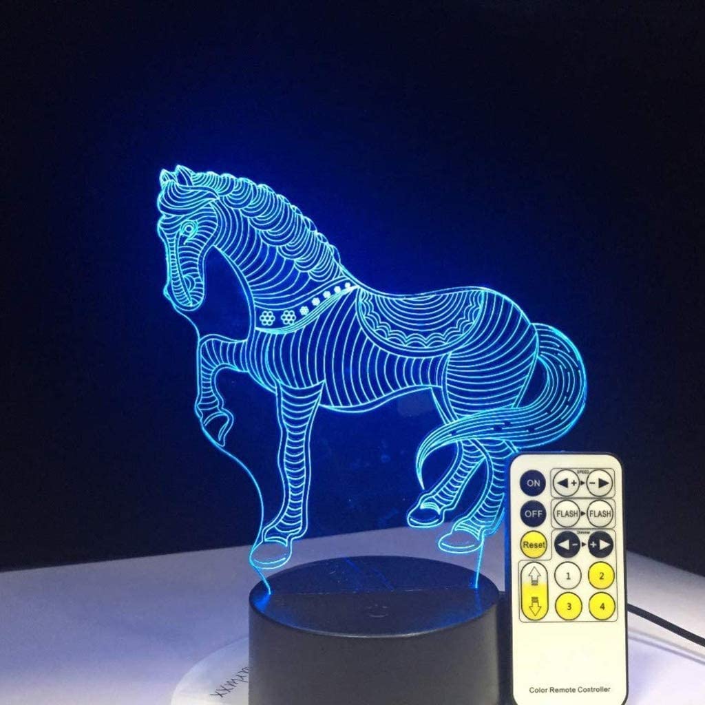 Luce Notturna da Comodino Creativa, Lampada da scrivania a LED 3D a Risparmio energetico, Camera da Letto Stereo Plug-in, Lampada per Allattamento