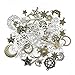 XH-RAIN 76 Stücke Charm Anhänger zum Schmuck, Silber Bronze Charms für Schmuck Basteln Armband Halskette, Sterne und Mond