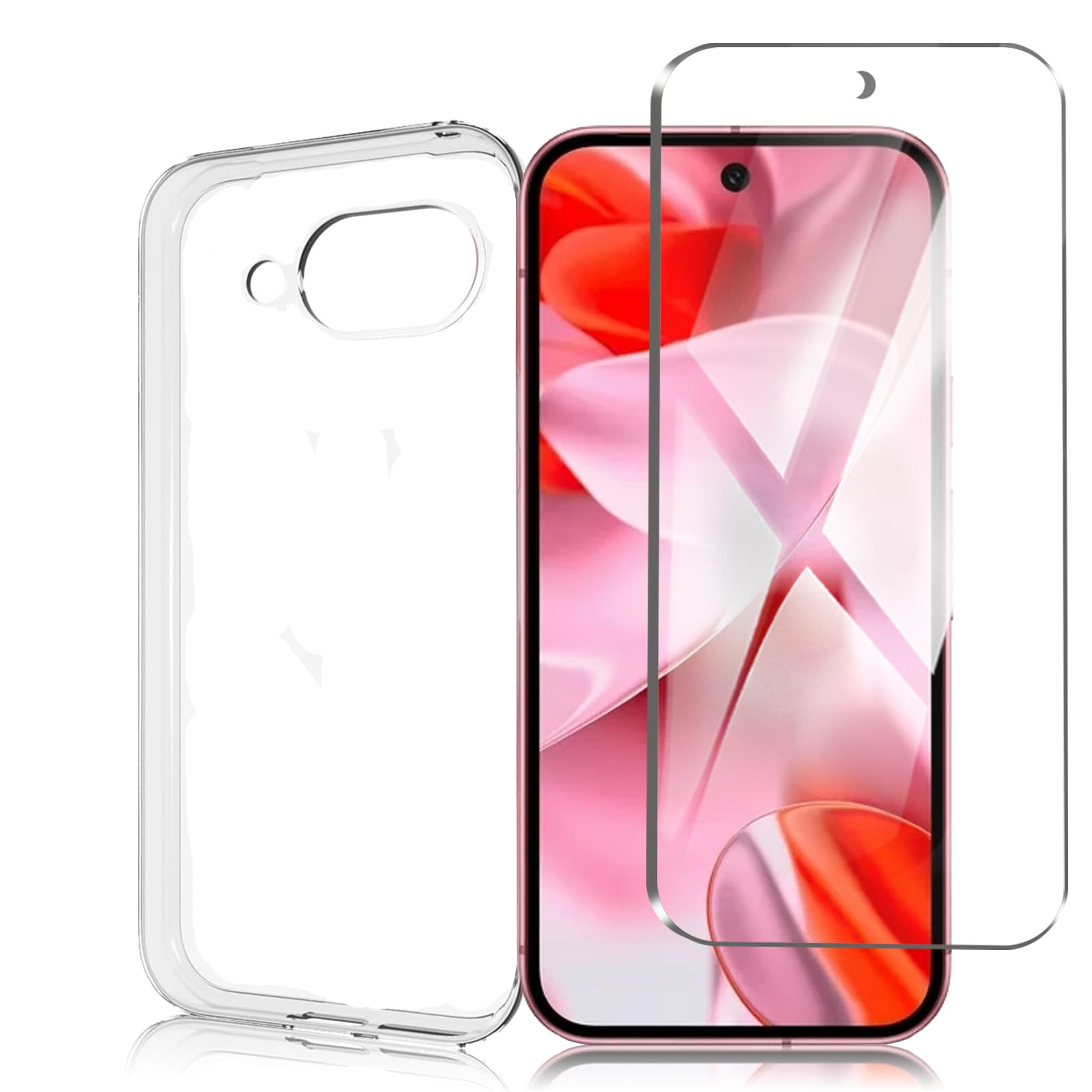 Amazon | Google Pixel 9A フィルム+Google Pixel 9A ケース【日本製