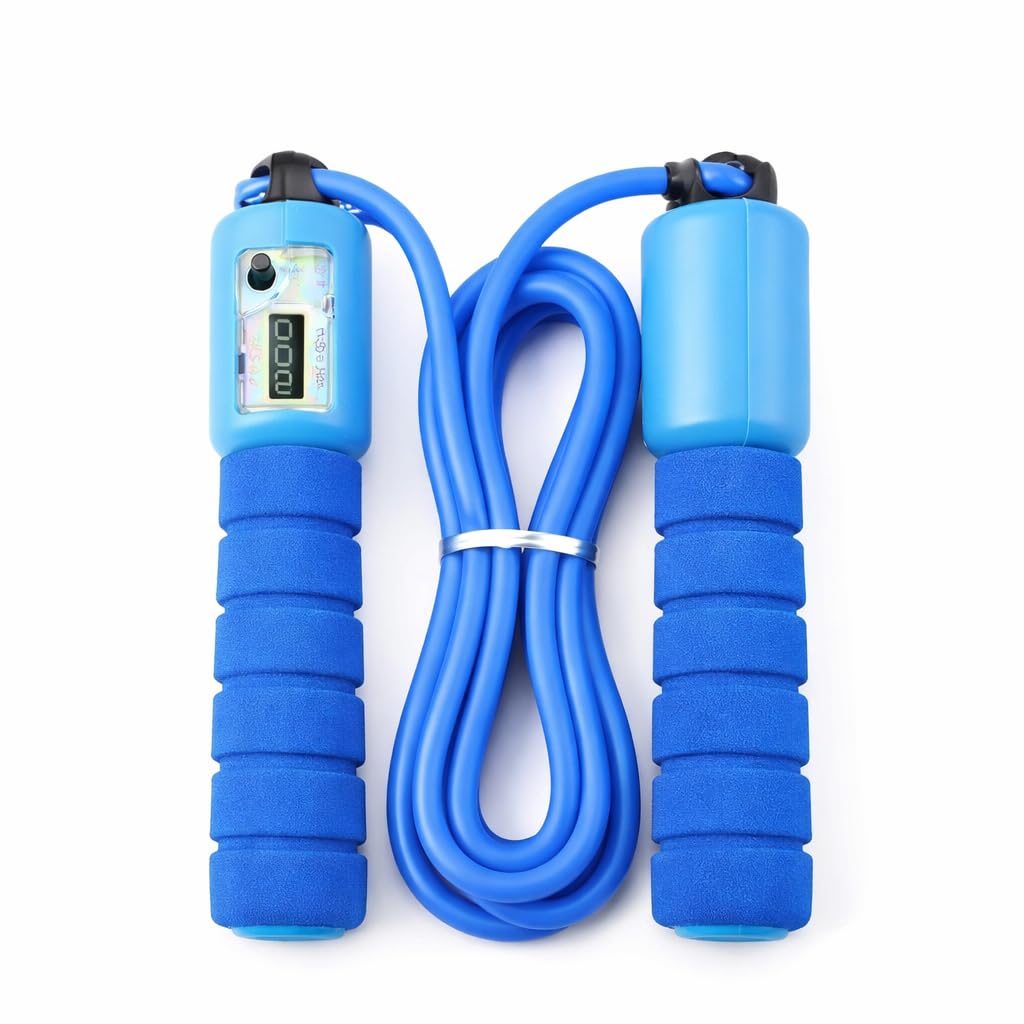Corda De Pular Com Contador Ajustável Silicone Antiderrapante