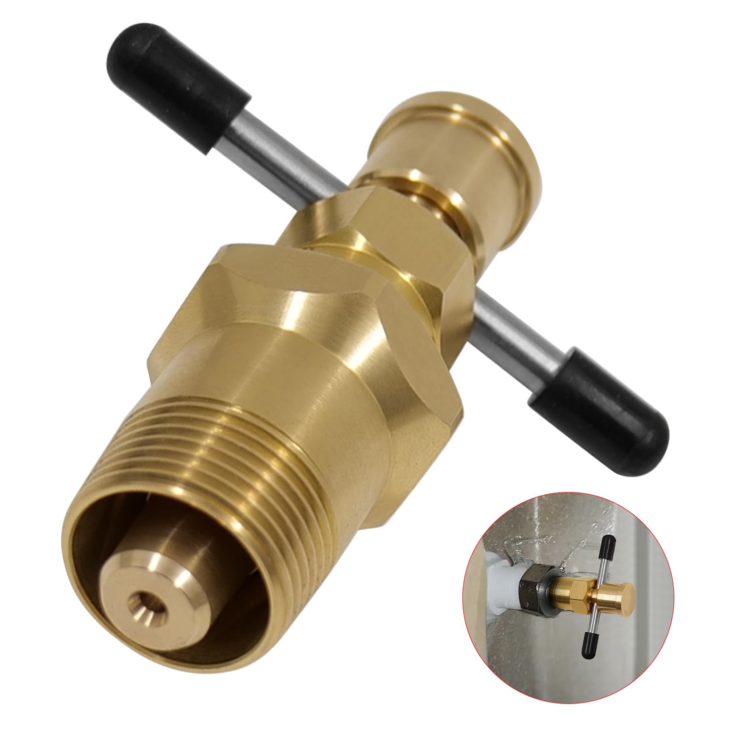 JEUCLEL US Standard Olive Remover Puller Tool for 1/2-inch / 3/4-inch Dia Solid Brass Pipe Fitting, Olive Removal Tool for Copper Pipe, Compression Sleeve Puller