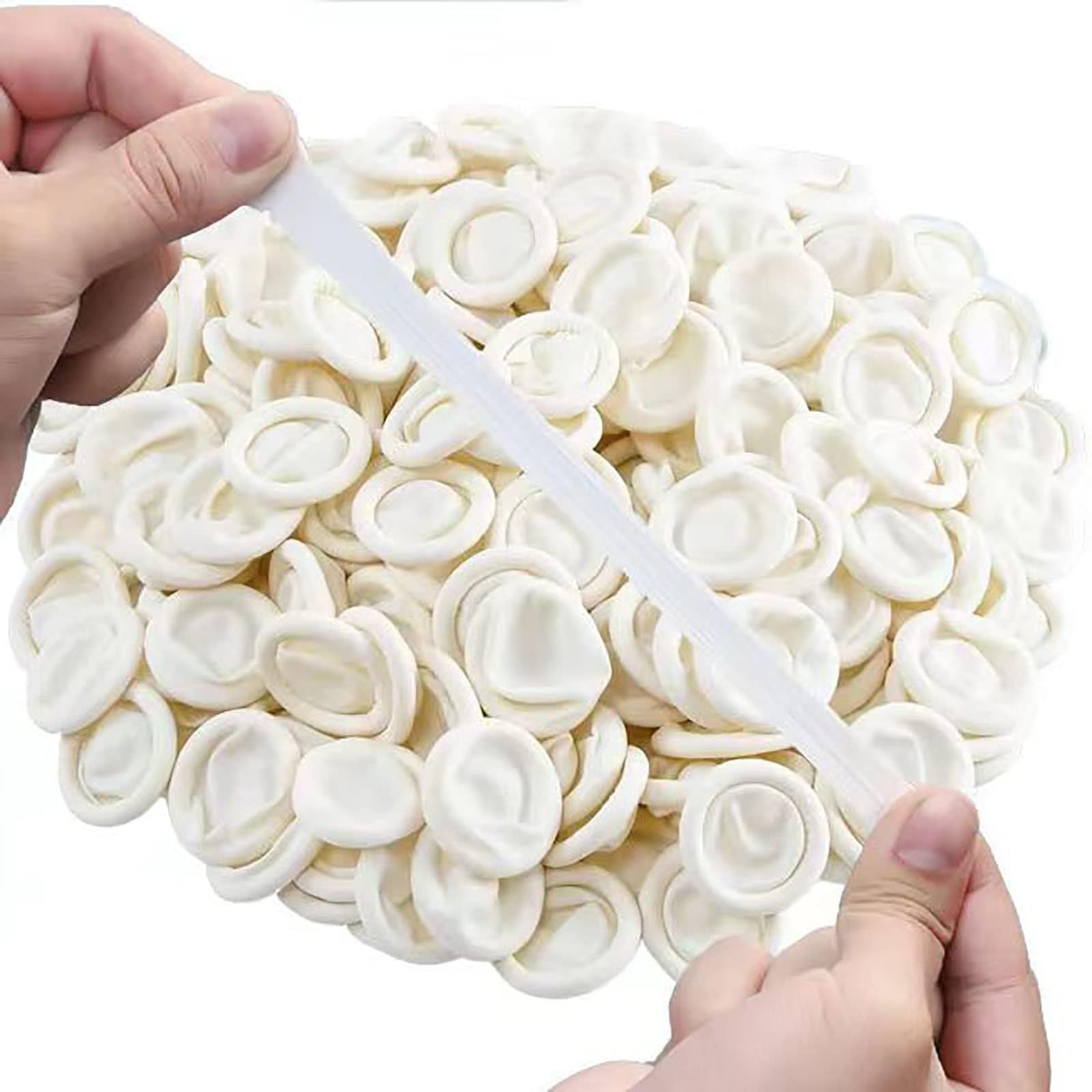 Sponsored Ad – Disposable Latex Finger Cots - Anti-Static Rubber Fingertips Protection (Approx. 300g) Medium Finger Gloves Covers Protectors