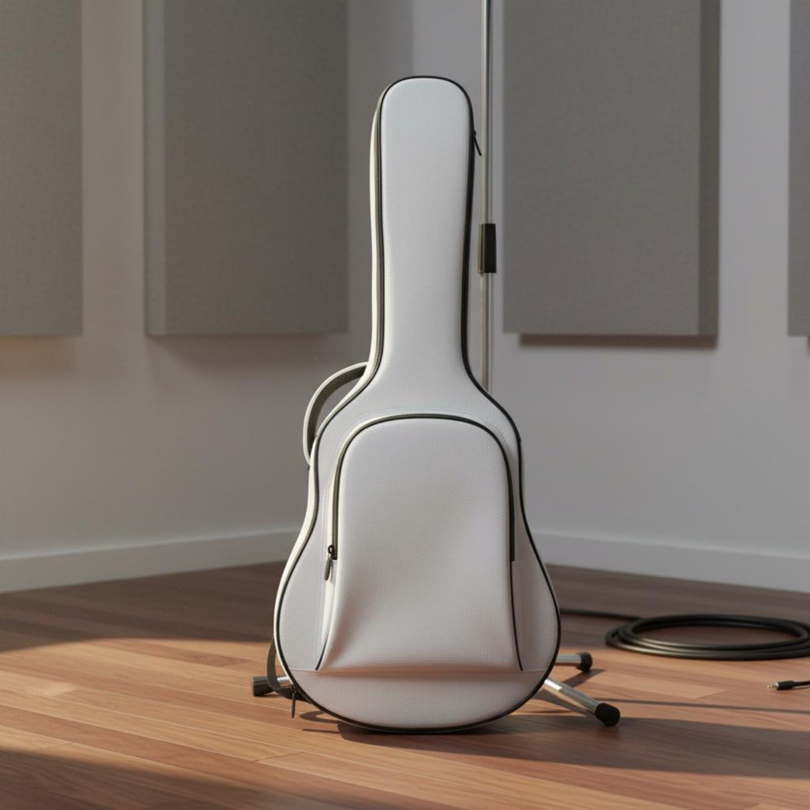 Étui Guitare Électrique Housse Sac Transport Rangement Étui Imperméable PU Oxford Velours Protection Contre Pluie Légère Zip Double Adaptée aux Déplacements Scènes Pratiques 106x39x14cm