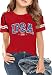 ECYJIO 250 Anniversary Shirt for Girl 4th of July Shirts American Shirt Patriotic T-Shirt Independence Day Outfit for Kids Red