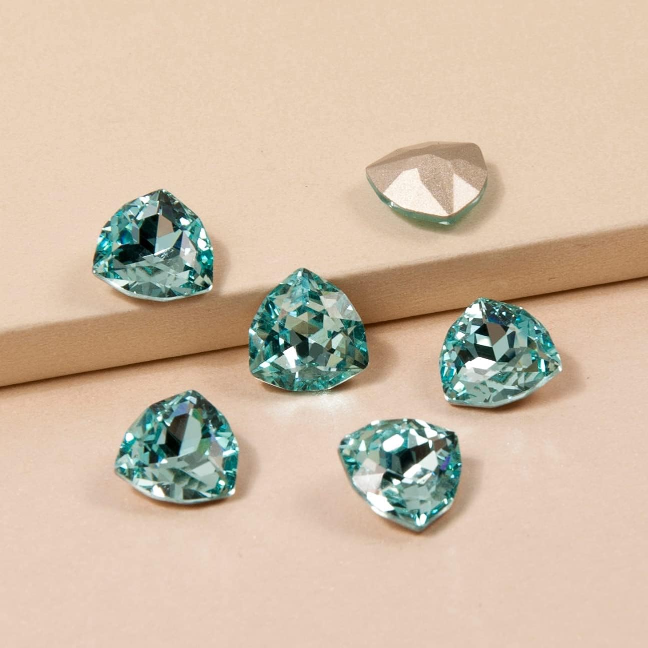 Aquamarine Trilliant Rhinestones Shiny Crystals Beauty Crafts DIY Making for Nails Art Decorations