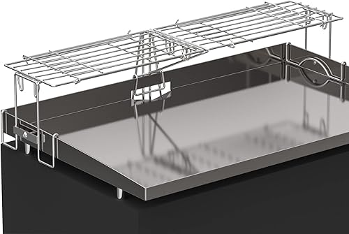 Skyflame Rejilla de calentamiento ajustable para parrillas de 17, 22, 28, 36 pulgadas, rejilla de cocina universal de acero inoxidable, accesorios