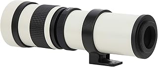 Full Manual Focus Optical Glass Super Telephoto Zoom Lens, Telephoto Lens, for Wildlife Shooting Distant Scenery (White)