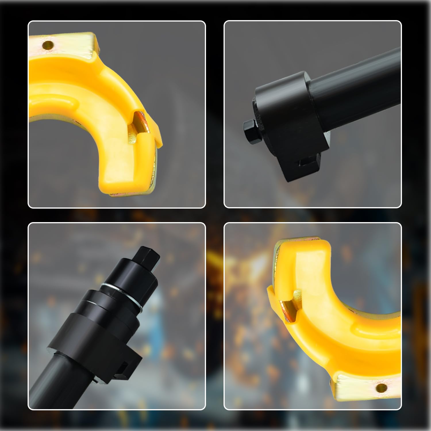 Macpherson Strut - Kit compressore e estrattore intercambiabile per molle elicoidali, set di attrezzi, con protezione giogo