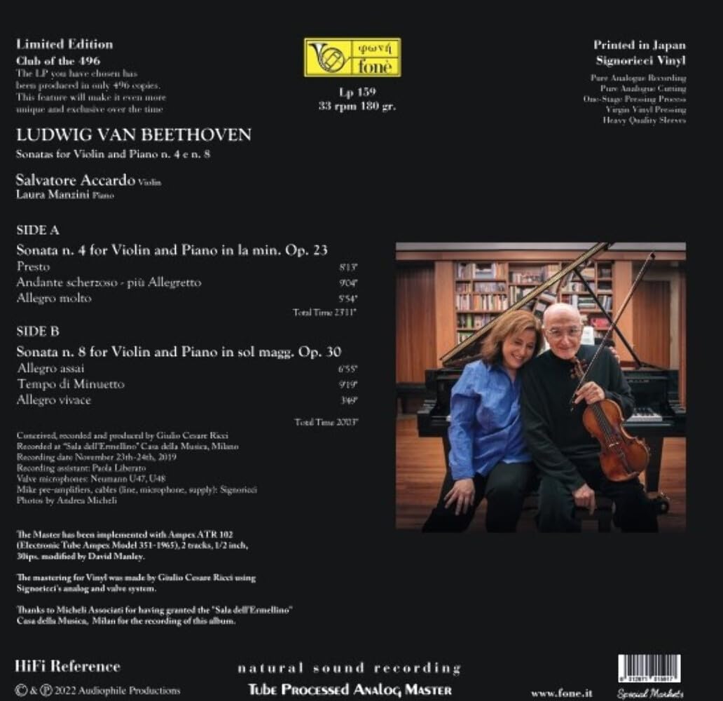 Sonatas for Violin & Piano, No.4&8 (Color Transpar