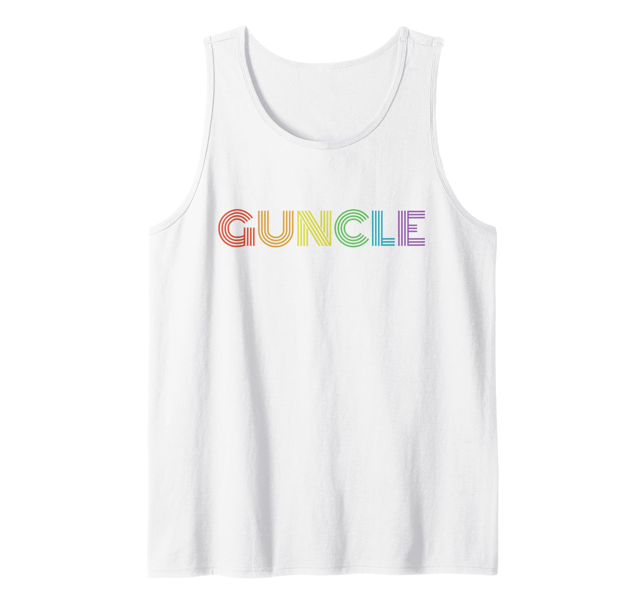 Fabulous Guncle Shirt For Men - New Baby Gay Uncle Rainbow Tank Top