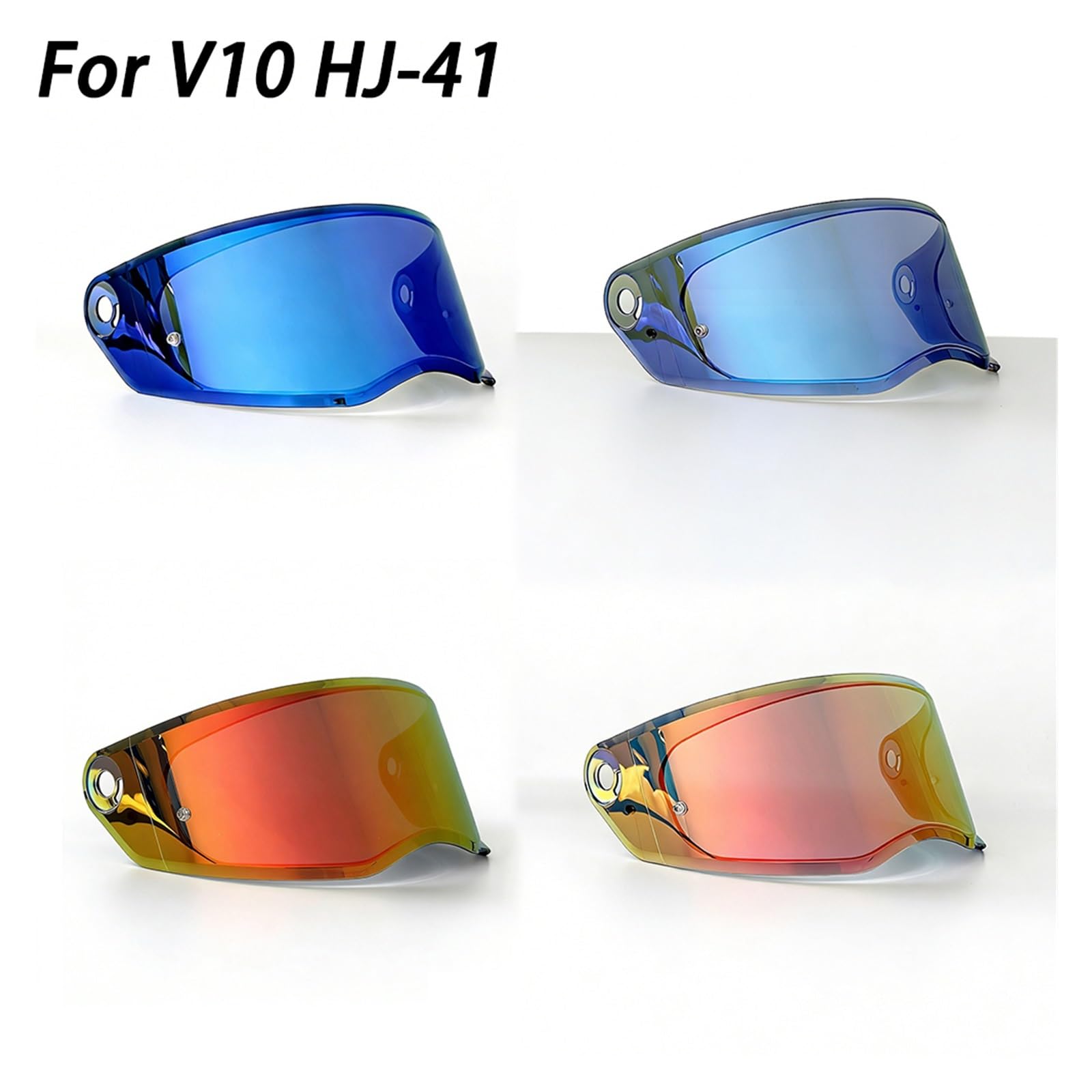 Amazon.com: Motorcycle Helmet Visor Goggles Plating Silver Red Replacement Lens Helmet Visor for HJC V10 HJ-41,Windbreak : Automotive