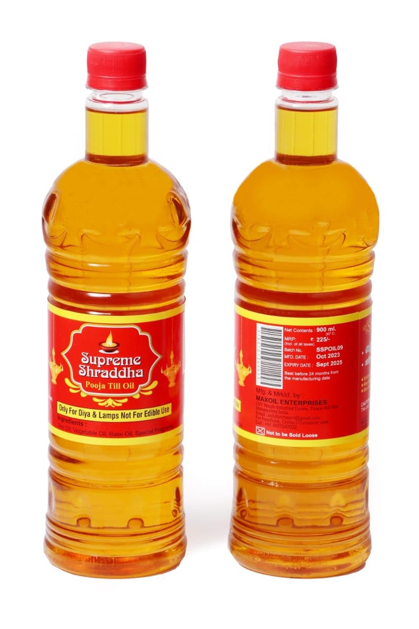 Supreme Shraddha Pooja Till Oil, 900ml, Pack of 2 (B0D9Y6B9GV) Amazon Price History, Amazon Price Tracker