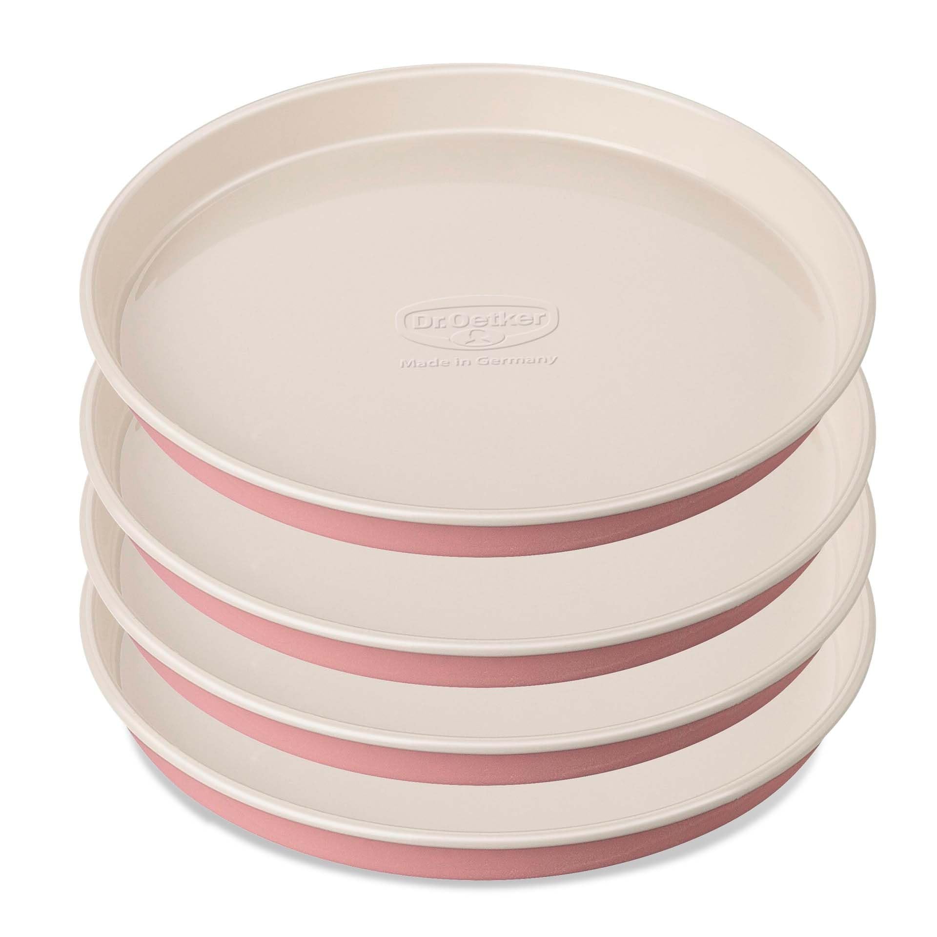 Dr. Oetker 4654 Retro Set of 4 Layer Cake Baking Mould Diameter 17 x 1.5 cm, Pink/Cream, 17 x 17 x 1.5 cm Stainless Steel-image-16