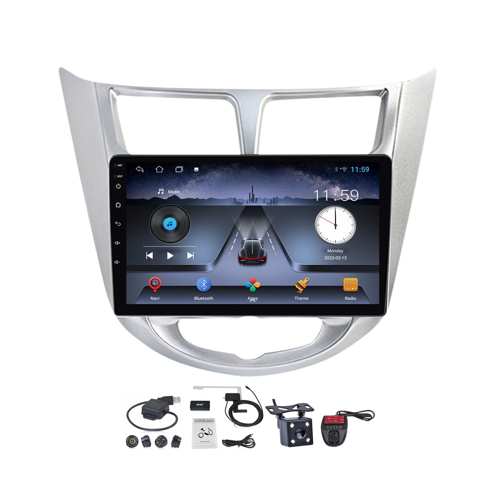 Autoradio Android 12 Hyundai Solaris connecté pour voyager en musique et sans stress