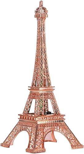 Garosa Modelo de torre Eiffel de 10.2 pulgadas, torre decorativa de mesa con luz nocturna 3D, luminosa y hermosa decoración de metal para el hogar,