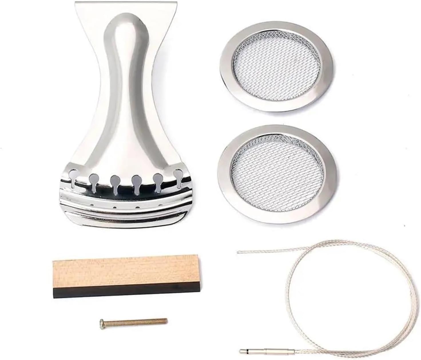 ギター製作道具 ギター共鳴コーン サウンドホールスクリーン テールピース ブリッジサドル ギター レゾフォニック共鳴ギター用 8個