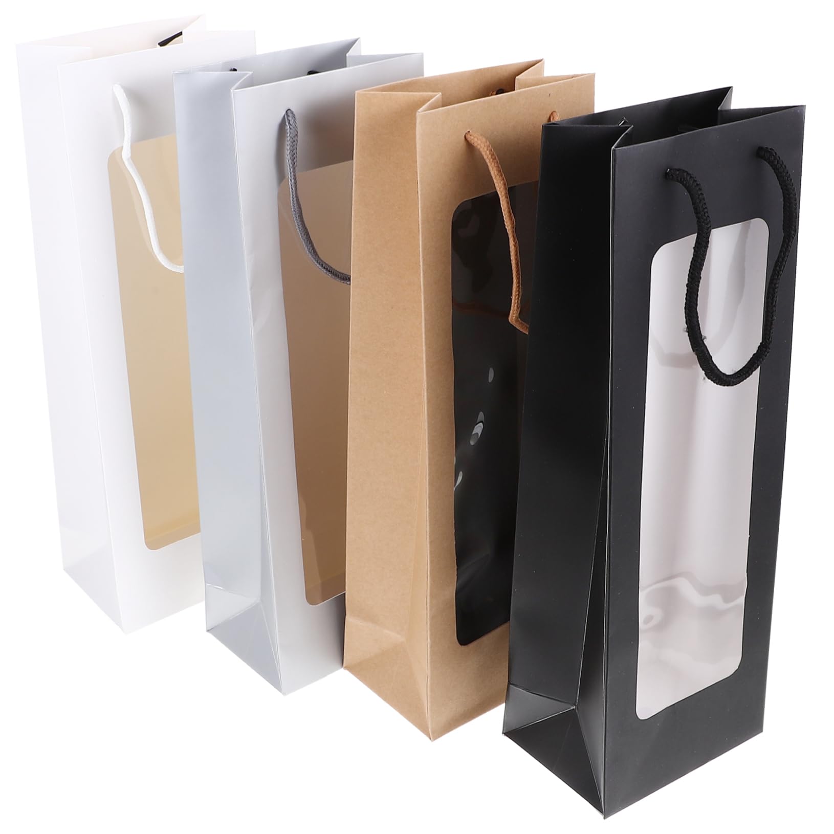 Amosfun 5 Ensembles À Vin Anniversaire De Bouteille De Vin Pochette Sachet Range Bouteille Porte Bouteille De Vin Rouge Porte-bouteilles Papier 4 Pièces * 5