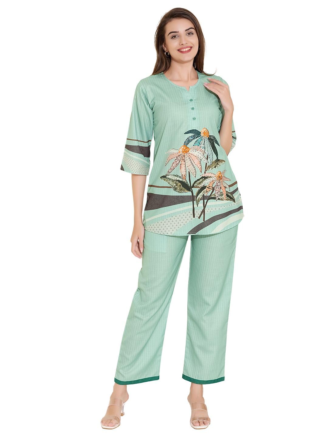 Co-ord Set for Women | Trendy Top and Bottom Set | Comfortable Cotton Loungewear | Casual Wear for Relaxed Days-image-32