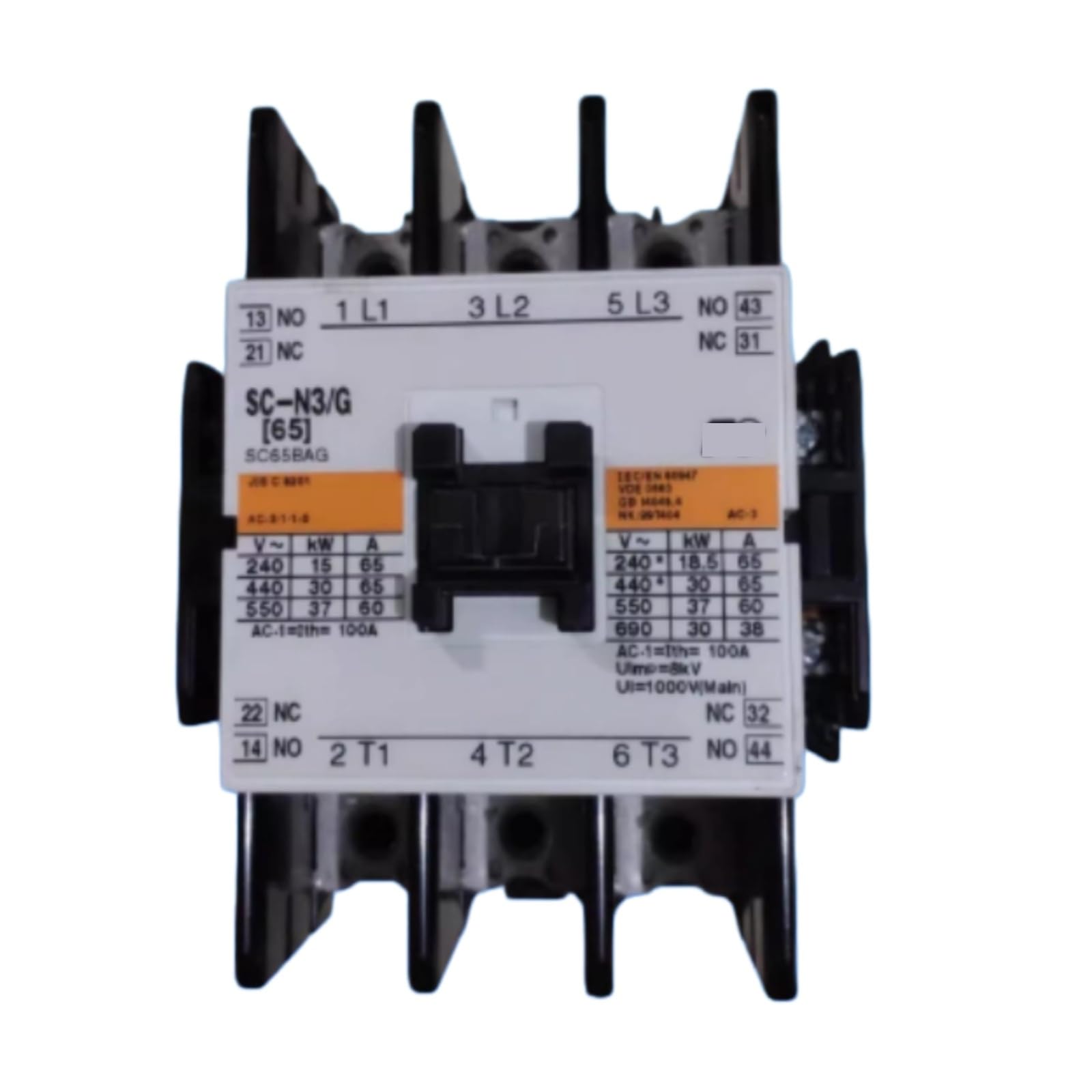 Contacteur électromagnétique SC-N3/G DC48V pour stopper l'usure des contacts