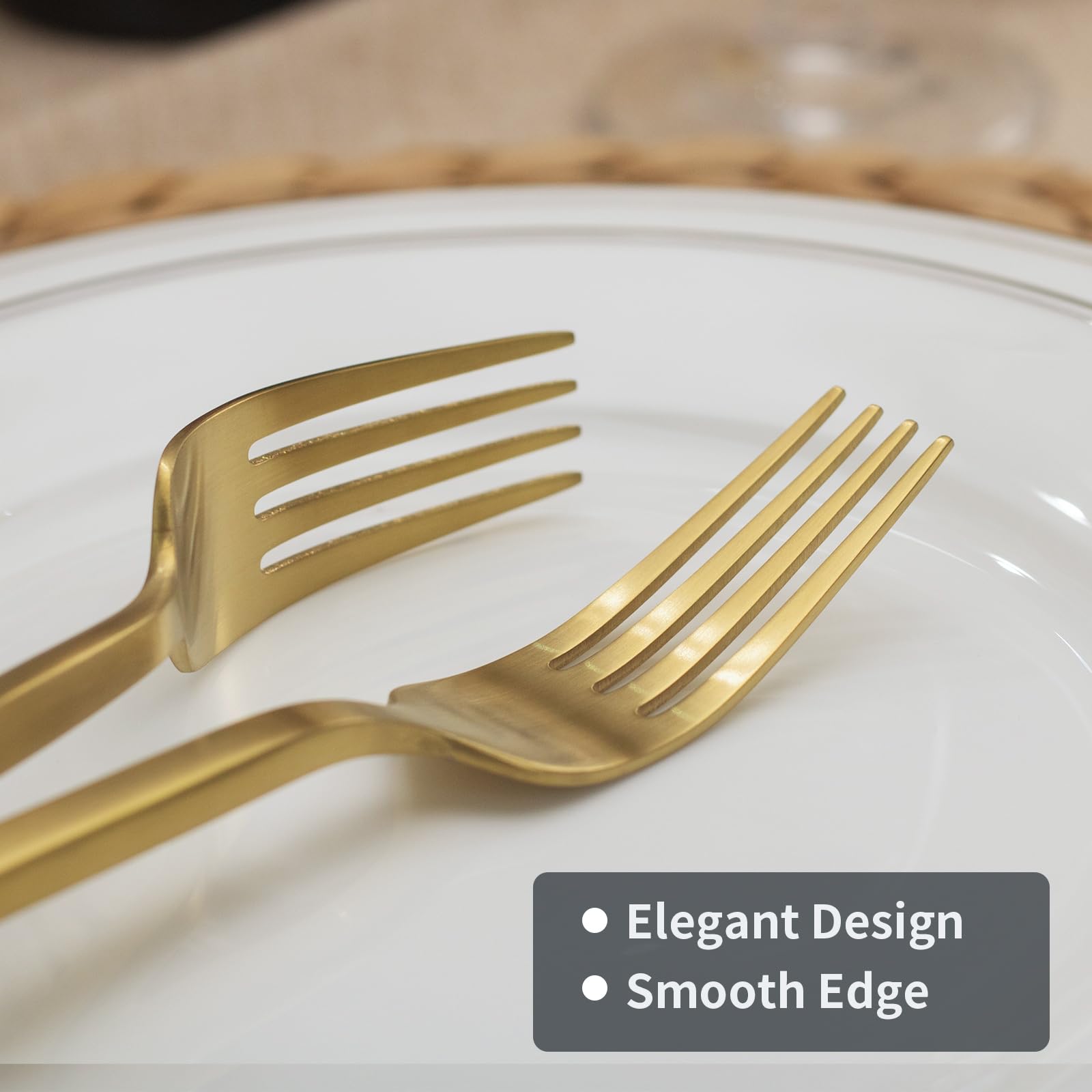 Amazon.com | Alata Cube Gold 20-Piece Flatware Set, Forged Cutlery