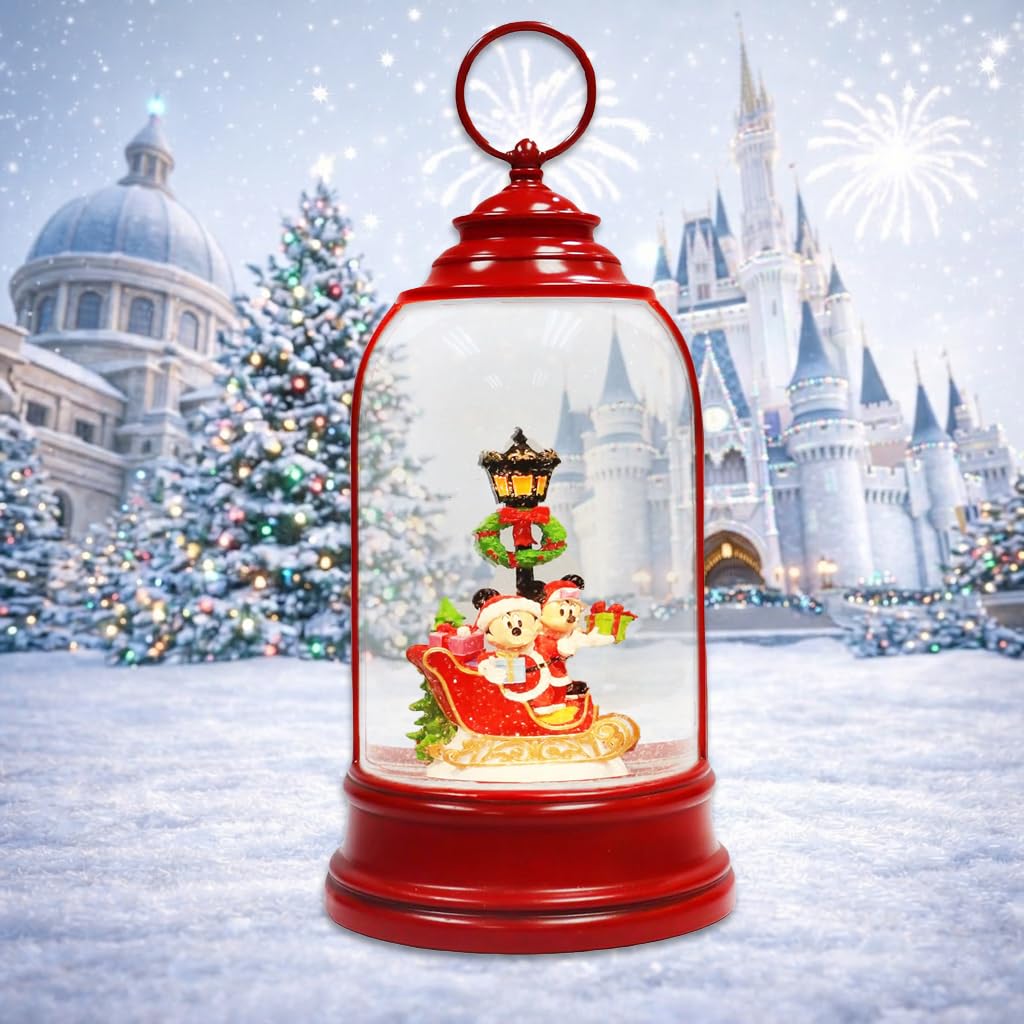 Amazon.com: Disney Christmas Water Spinning Snow Globe Lantern