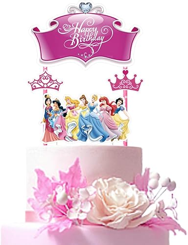 Miniatura 2 de Juego de 34 decoraciones para pastel de princesa, decoración de cupcakes, suministros de fiesta de cumpleaños